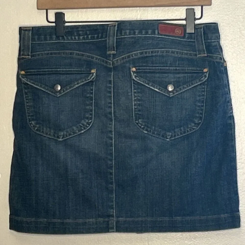 Adriano Goldschmied The Romance denim mini skirt low rise Y2K 30R blue denim 17L